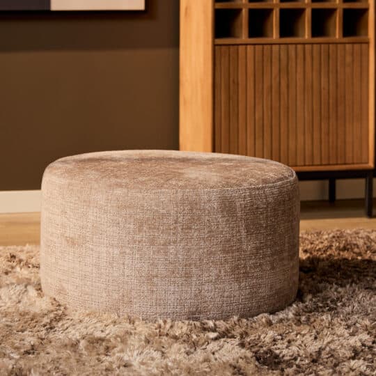 Ronde Hocker Maaike Beige 60 cm - 1