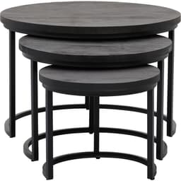 Salontafel Enzo set van 3 zwart - 3
