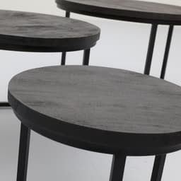 Salontafel Enzo set van 3 zwart - 6