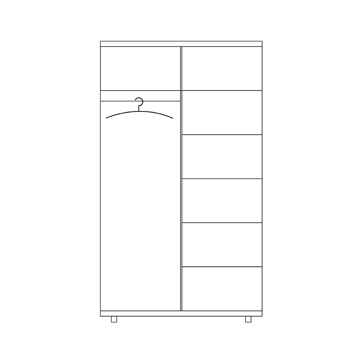 Kledingkast Fiona 2 deurs - 2