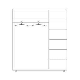 Kledingkast Fiona 3 deurs - 2