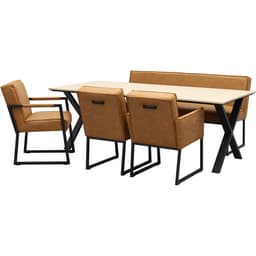 Eetkamerstoel Kenzo met gestoffeerde armleuning - 6