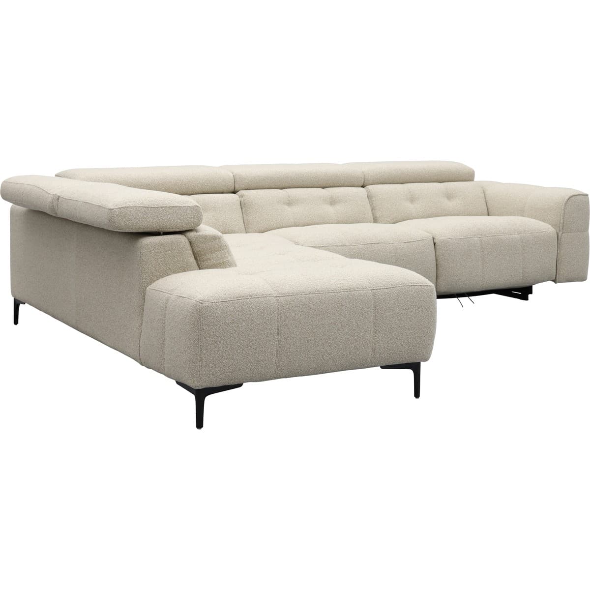 Bank Robin hoekziteiland links + 2,5-zits met 1 elektrische relax (eendelig) rechts - 21