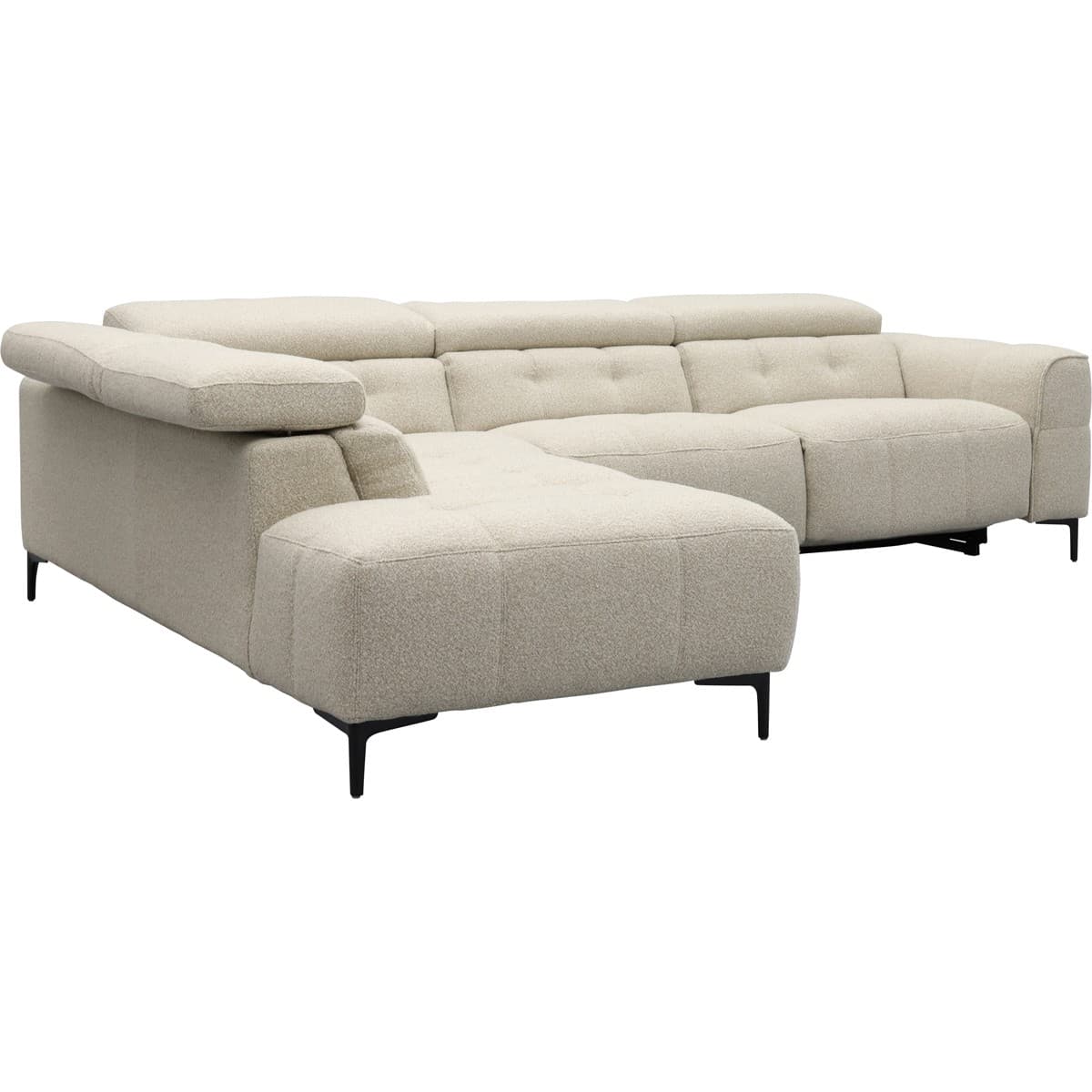 Bank Robin hoekziteiland links + 2,5-zits met 1 elektrische relax (eendelig) rechts - 3