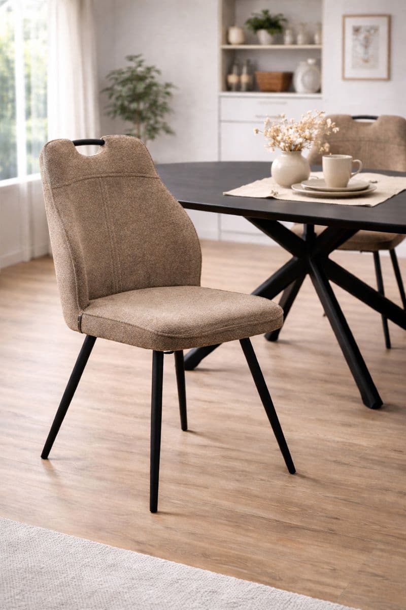 Eetkamerstoel Anne Taupe - 1