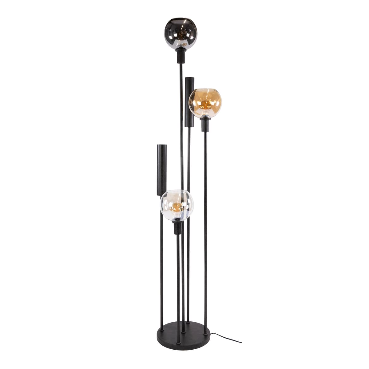 Vloerlamp Sfeer 5 Lichts met glazen bollen en spots - 3