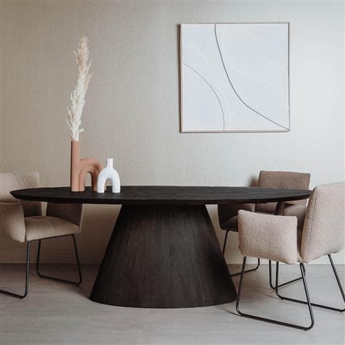 Eetkamertafel Premo Zwart Ovaal 240cm - 2