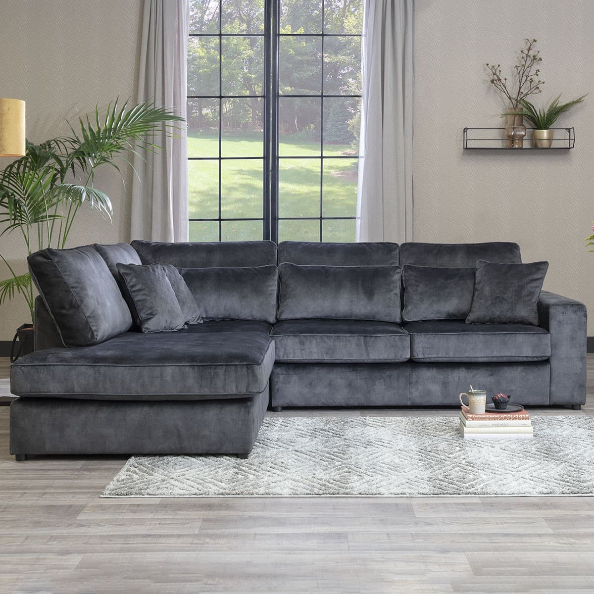 Hoekbank Cocoon Adore Antraciet Links - 1