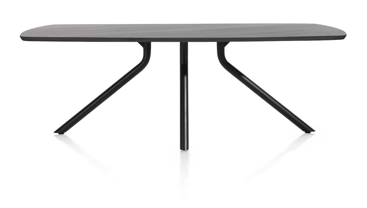 Tafel ovaal 190x100 cpt Arvada Centrale poot zwart Onyx - 1