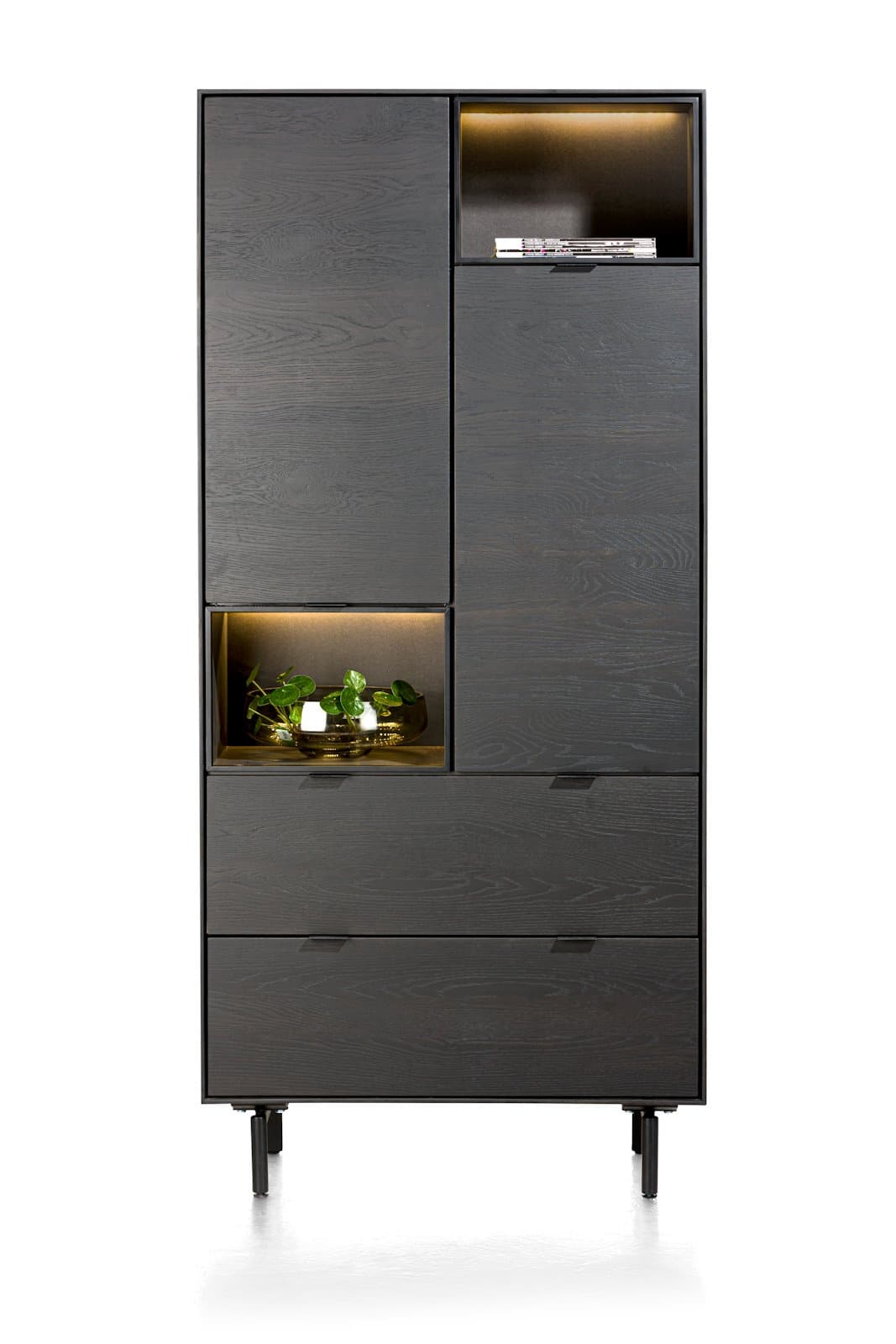 Bergkast 90 2dr2l2n Elements Onyx - 1