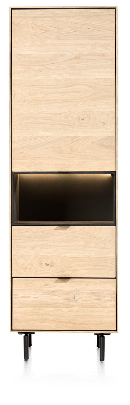 Bergkast smal 1dr2l1n Elements natural - 1