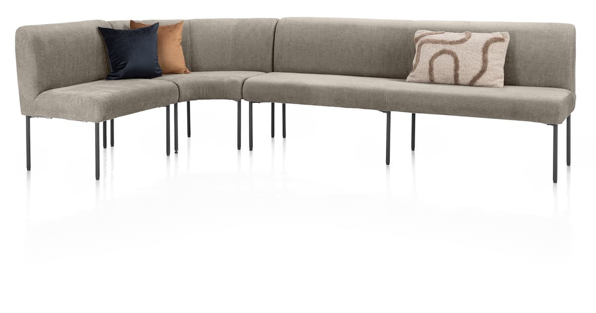 Hoek eetkamerbank livi Reverso Pocket bruin - 5