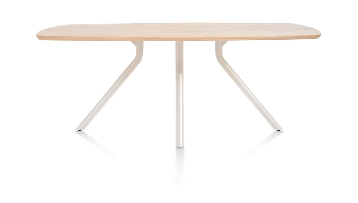 Tafel ovaal 160x100 cnp Arvada Naturel Nebbia - 1