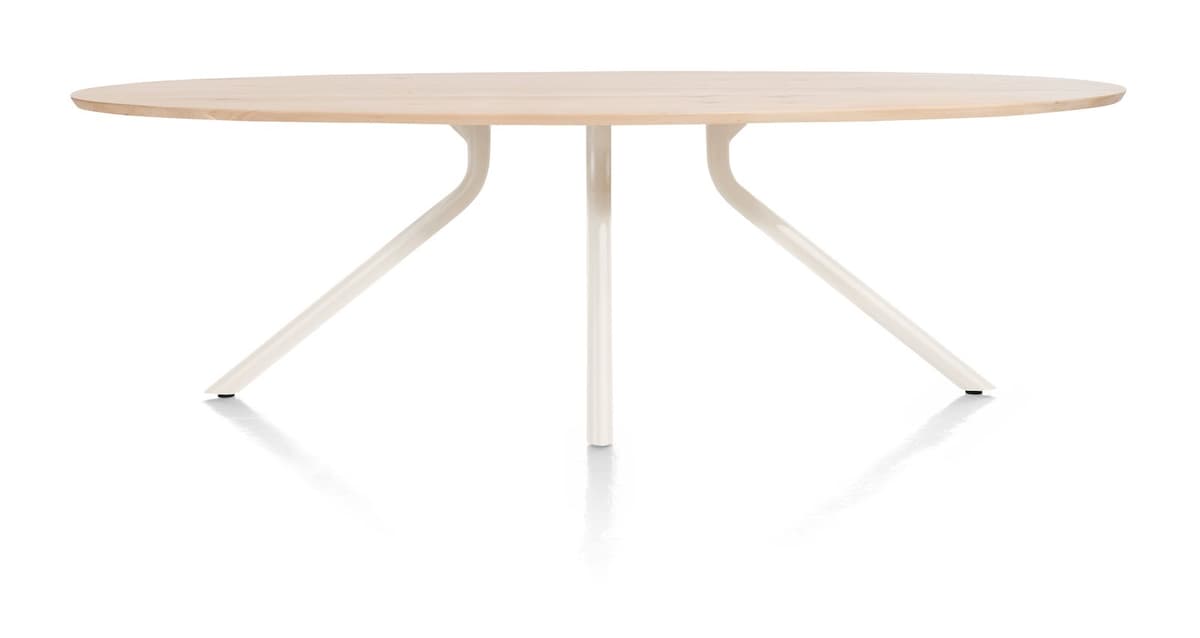 Tafel ellips 250x110 cp Arvada Nebbia poot Naturel Nebbia - 1