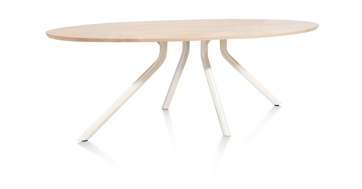 Tafel ellips 250x110 cp Arvada Nebbia poot Naturel Nebbia - 2