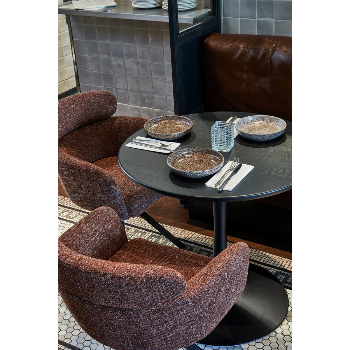 FENNE DRAAIBARE EETKAMERSTOEL CHESTNUT - 17