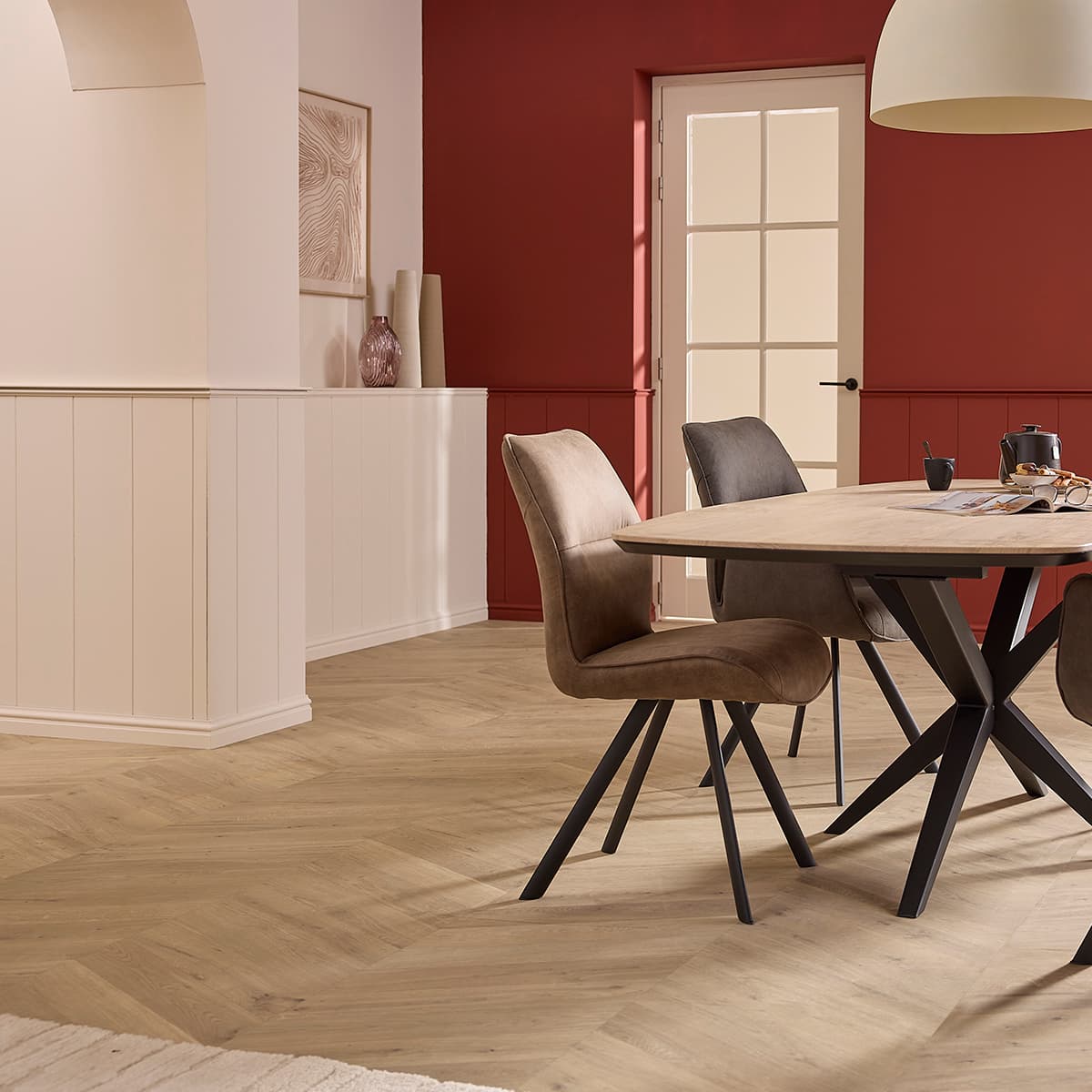 Eetkamerstoel Jaël zonder arm Stone - 4